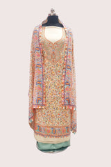 Pastel Green colour salwar kameez With Stole