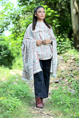 White colour shawl - CraftKashmir