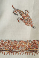 Cream colour Mens Border shawl