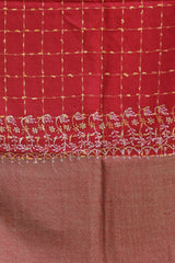 Maroon colour shawl - CraftKashmir