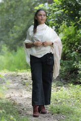 White colour shawl - CraftKashmir