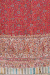 Maroon colour shawl - CraftKashmir
