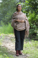 Beige colour shawl - CraftKashmir