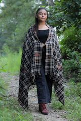 Black colour shawl - CraftKashmir