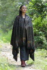 Blue colour shawl - CraftKashmir