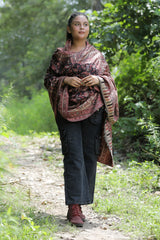 Black colour shawl - CraftKashmir