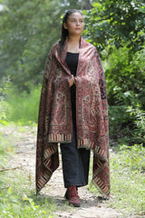 Black colour shawl - CraftKashmir