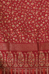 Maroon colour shawl - CraftKashmir