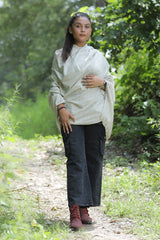 Off White colour shawl - CraftKashmir