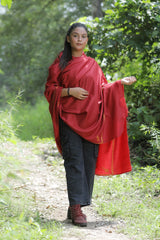 Maroon colour shawl - CraftKashmir