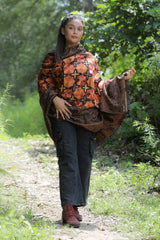 Black colour shawl - CraftKashmir