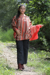 Orange colour shawl - CraftKashmir