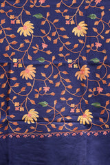 Blue colour shawl - CraftKashmir