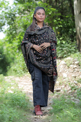 Blue colour shawl - CraftKashmir