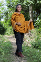Yellow colour shawl - CraftKashmir