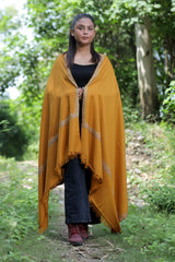 Yellow colour shawl - CraftKashmir