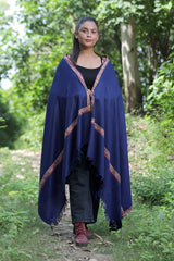 Blue colour shawl - CraftKashmir