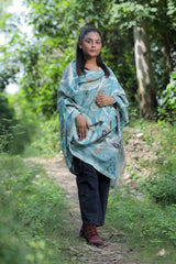 Blue colour shawl - CraftKashmir