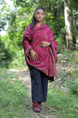 Pink colour shawl - CraftKashmir