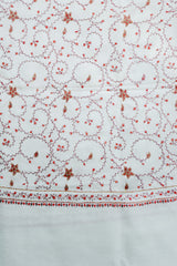 White colour shawl - CraftKashmir