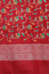 Red colour shawl - CraftKashmir