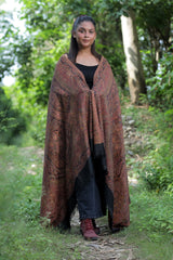 Black colour shawl - CraftKashmir