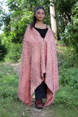 Pink colour shawl - CraftKashmir