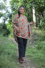 Beige colour shawl - CraftKashmir