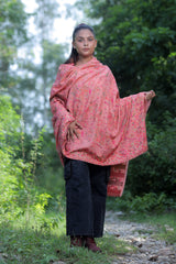 Pink colour shawl - CraftKashmir