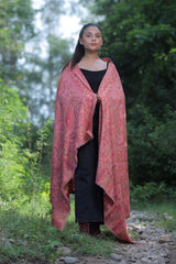 Pink colour shawl - CraftKashmir