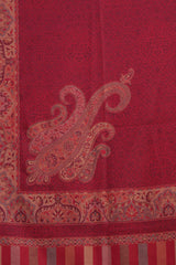 Maroon colour shawl - CraftKashmir