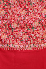 Red colour shawl - CraftKashmir