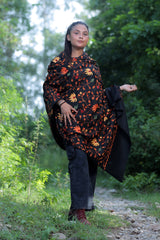 Black colour shawl - CraftKashmir