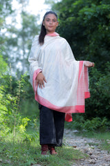 Cream colour shawl - CraftKashmir