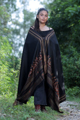 Black colour shawl - CraftKashmir