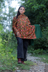 Green colour shawl - CraftKashmir