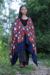 Blue colour shawl - CraftKashmir