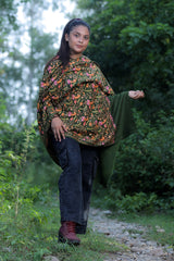 Green colour shawl - CraftKashmir