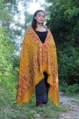 Mustard colour shawl - CraftKashmir