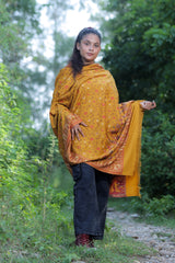 Mustard colour shawl - CraftKashmir