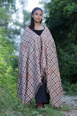 Beige colour shawl - CraftKashmir
