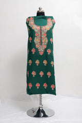 Green colour salwar kameez - CraftKashmir