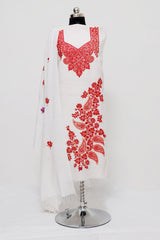White colour salwar kameez - CraftKashmir