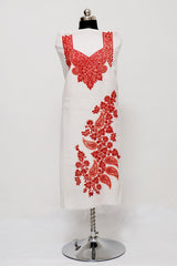 White colour salwar kameez - CraftKashmir