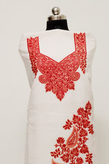 White colour salwar kameez - CraftKashmir