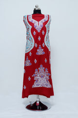 Maroon colour salwar kameez - CraftKashmir