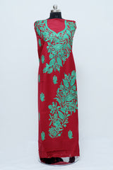 Maroon colour salwar kameez - CraftKashmir