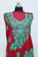 Maroon colour salwar kameez - CraftKashmir