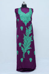 Purple colour salwar kameez - CraftKashmir