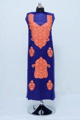 Blue colour salwar kameez - CraftKashmir